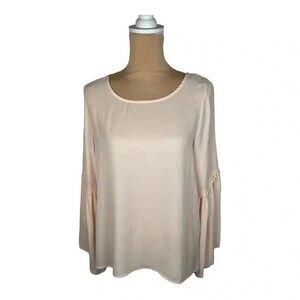 Elan Peasant Tunic Top Light Peach Color sz‎ Small